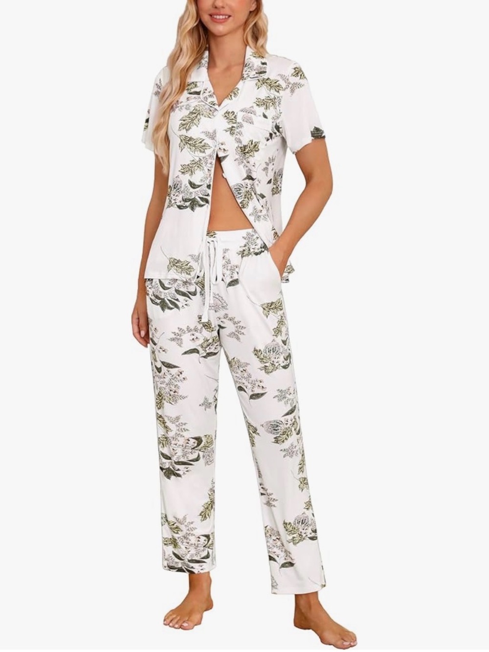 Sam Ring 2 Piece Short Sleeve Soft Sleepwear Button Down Pjs Lounge Set XXL  NWT
